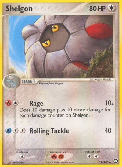 Shelgon Power Keepers Pokemon card