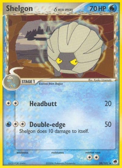 Shelgon (Delta Species) Dragon Frontiers Pokemon card