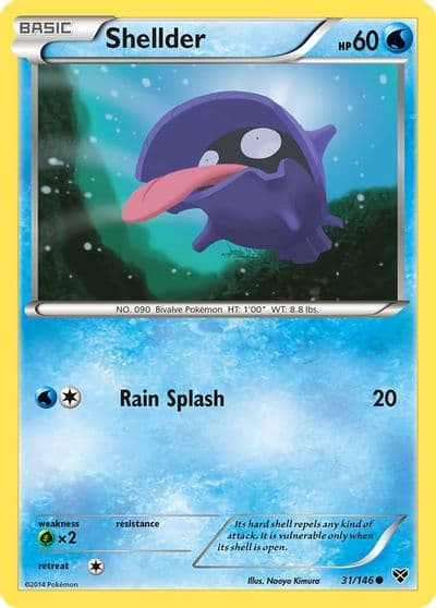 Shellder XY Base Set Pokemon card
