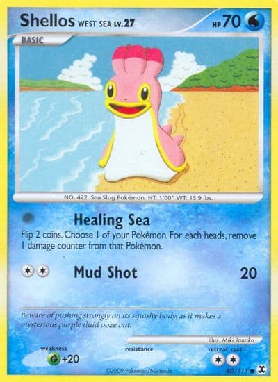 Shellos West Sea Rising Rivals Pokemon card
