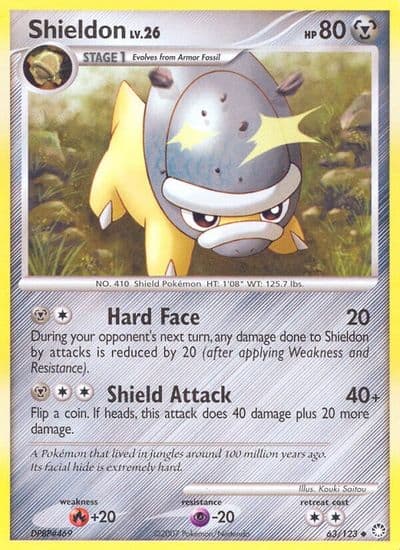 Shieldon Mysterious Treasures Pokemon card
