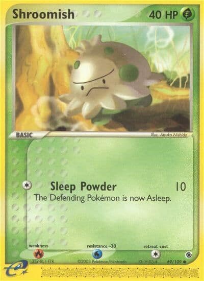 Shroomish Ruby and Sapphire Pokemon card