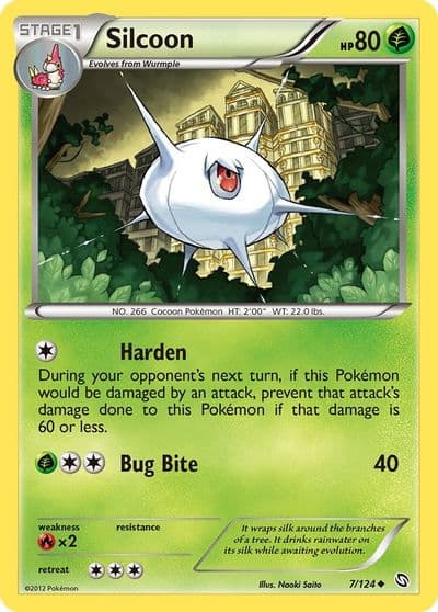 Silcoon Dragons Exalted Pokemon card