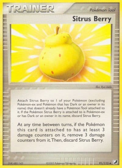 Sitrus Berry Unseen Forces Pokemon card