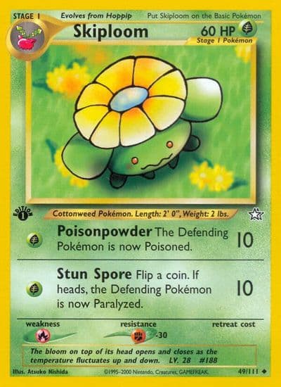 Skiploom Neo Genesis Pokemon card