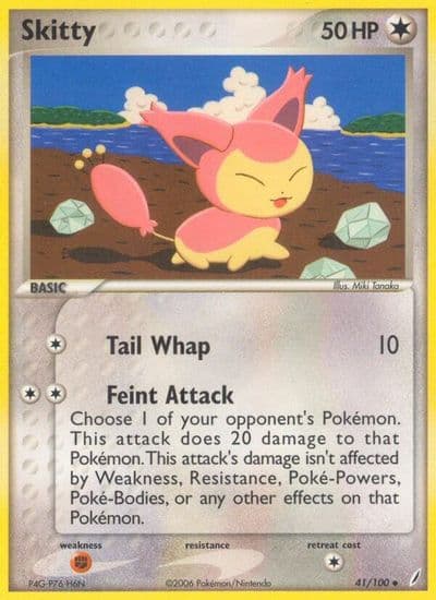 Skitty Crystal Guardians Pokemon card
