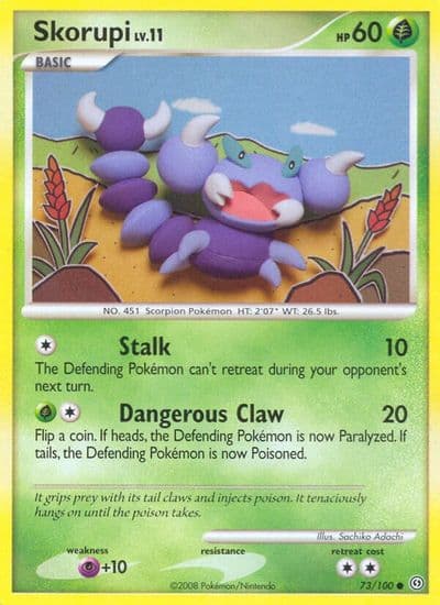 Skorupi Stormfront Pokemon card