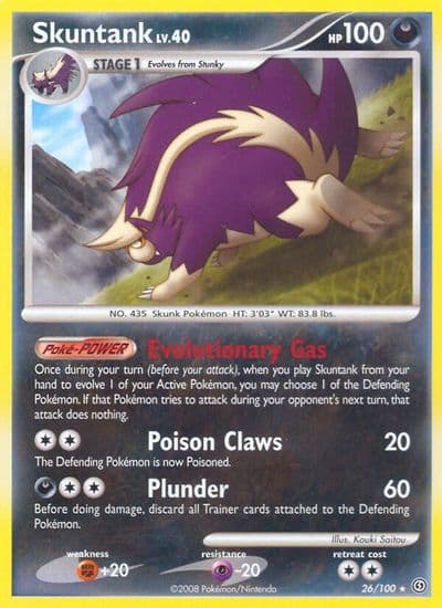 Skuntank Stormfront Pokemon card
