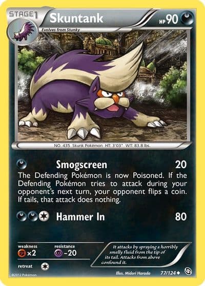Skuntank Dragons Exalted Pokemon card