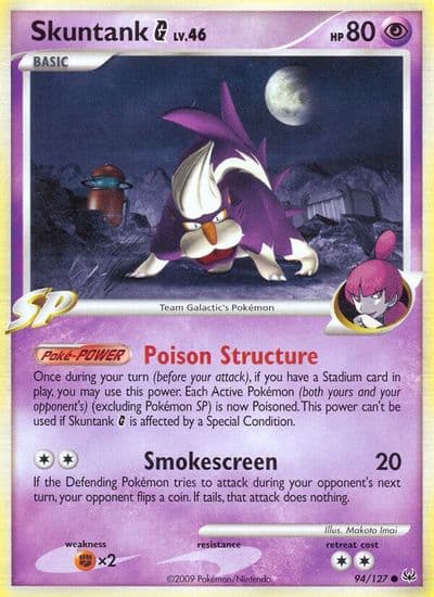 Skuntank G Platinum Pokemon card