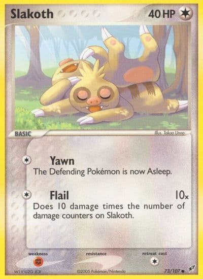Slakoth Deoxys Pokemon card