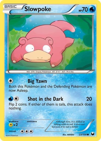 Slowpoke Dark Explorers Pokemon card
