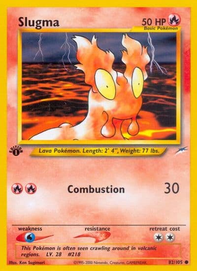Slugma Neo Destiny Pokemon card