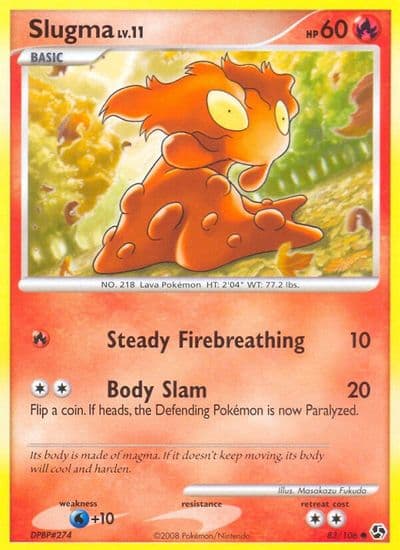 Slugma Great Encounters Pokemon card
