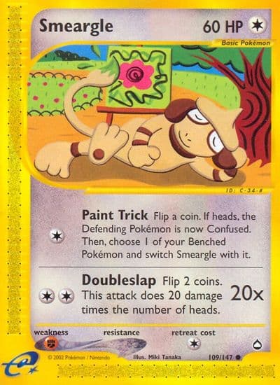 Smeargle Aquapolis Pokemon card