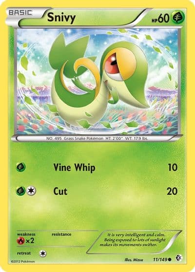 Snivy Boundaries Crossed Pokemon card