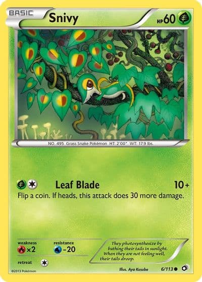 Snivy Legendary Treasures Pokemon card