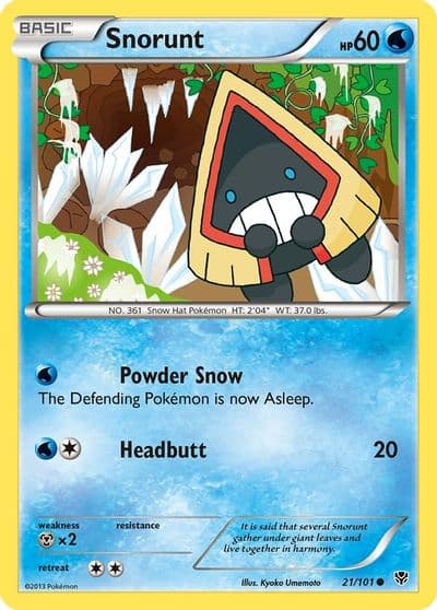 Snorunt Plasma Blast Pokemon card
