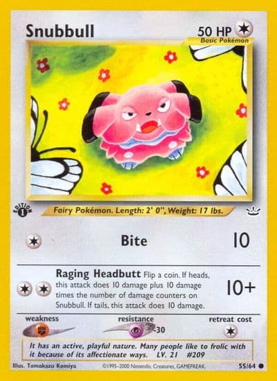 Snubbull Neo Revelation Pokemon card