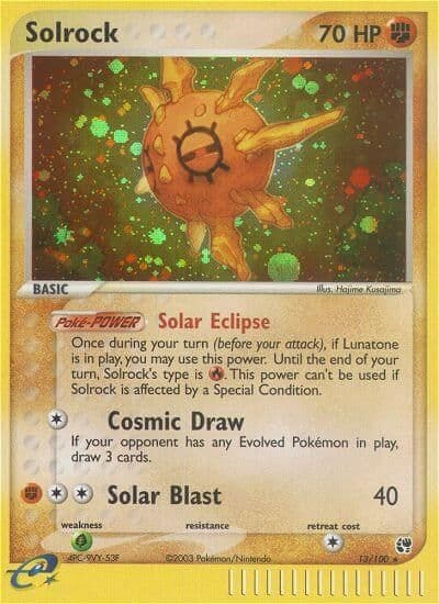 Solrock Sandstorm Pokemon card