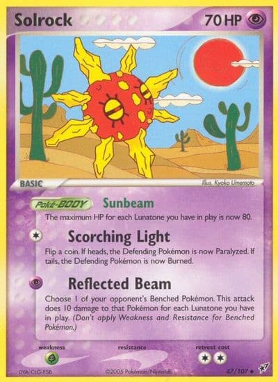 Solrock Deoxys Pokemon card