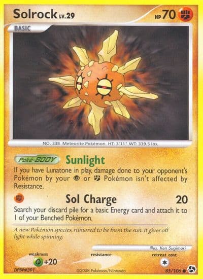 Solrock Great Encounters Pokemon card