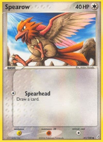 Spearow Crystal Guardians Pokemon card