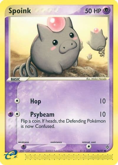 Spoink Dragon Pokemon card