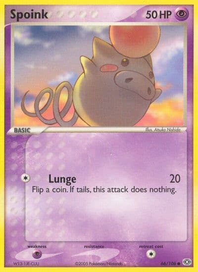 Spoink Emerald Pokemon card