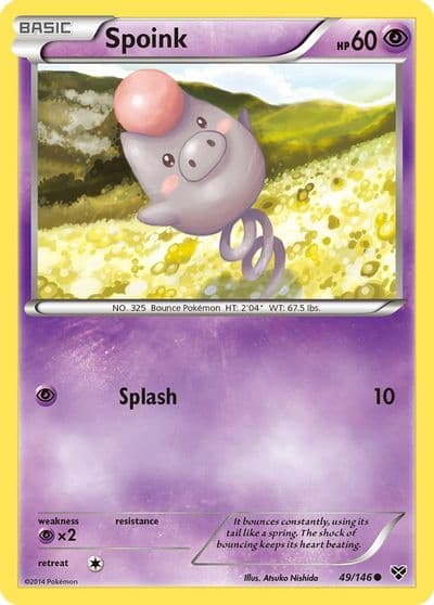 Spoink XY Base Set Pokemon card