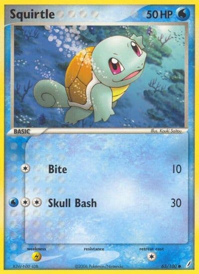 Squirtle Crystal Guardians Pokemon card