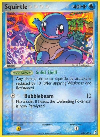 Squirtle Crystal Guardians Pokemon card