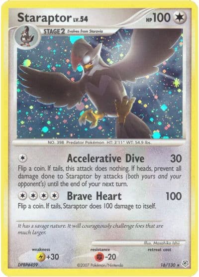 Staraptor Diamond and Pearl Pokemon card