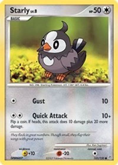 Starly Diamond and Pearl Pokemon card