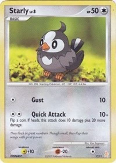 Starly DP Trainer Kit: Manaphy & Lucario Pokemon card