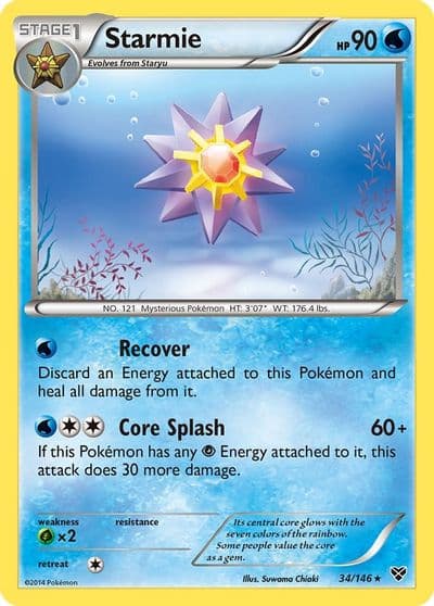 Starmie XY Base Set Pokemon card
