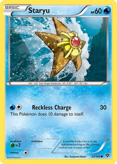 Staryu XY Base Set Pokemon card