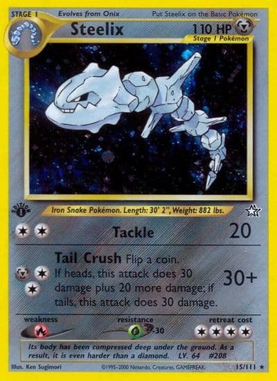 Steelix Neo Genesis Pokemon card