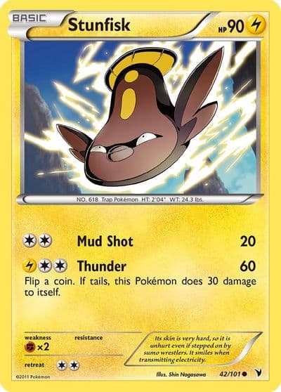 Stunfisk (42) Noble Victories Pokemon card