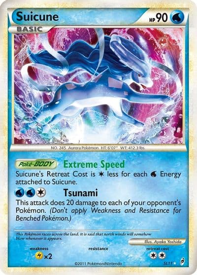 Suicune (Shiny) Call of Legends Pokemon card