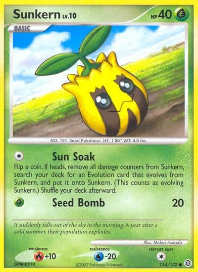 Sunkern Secret Wonders Pokemon card