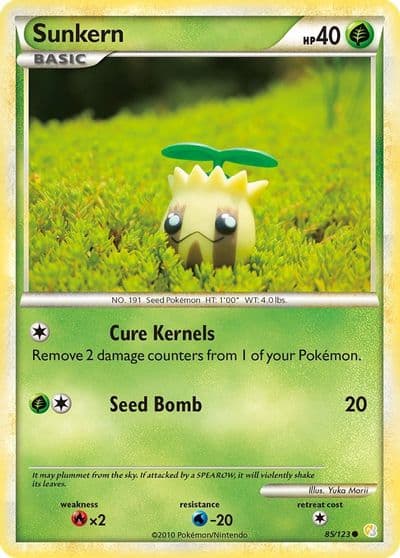 Sunkern HeartGold SoulSilver Pokemon card
