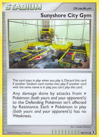 Sunyshore City Gym Rising Rivals Pokemon card