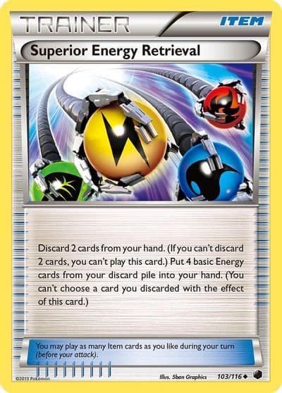 Superior Energy Retrieval Plasma Freeze Pokemon card