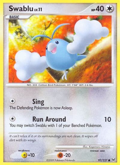 Swablu Platinum Pokemon card