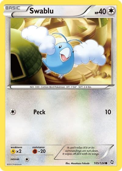 Swablu (105) Dragons Exalted Pokemon card
