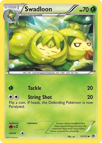 Swadloon Legendary Treasures Pokemon card