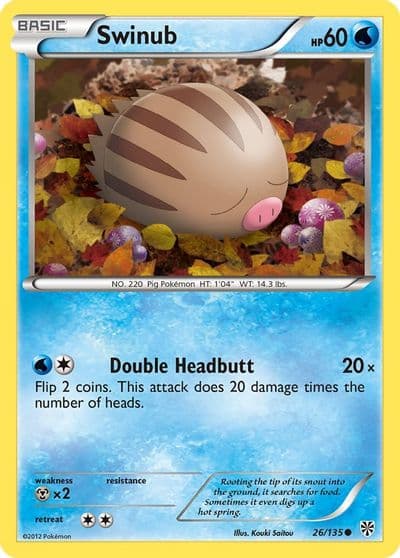 Swinub Plasma Storm Pokemon card