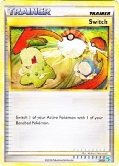 Switch (Gyarados) HGSS Trainer Kit: Gyarados & Raichu Pokemon card