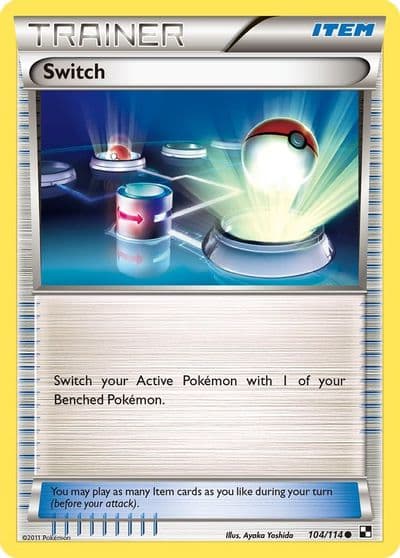 Switch Black and White Pokemon card